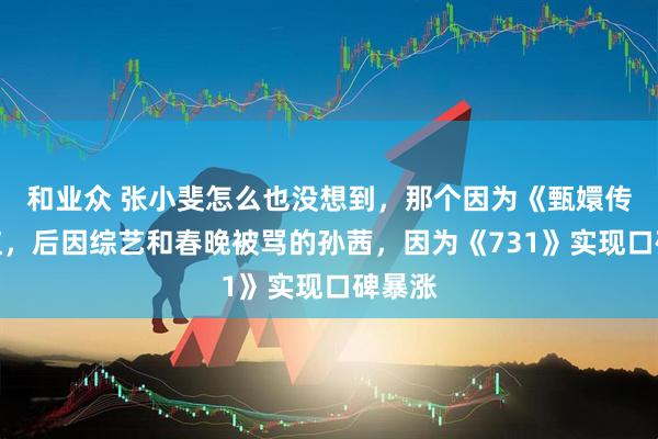 和业众 张小斐怎么也没想到，那个因为《甄嬛传》爆红，后因综艺和春晚被骂的孙茜，因为《731》实现口碑暴涨