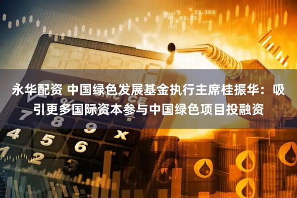 永华配资 中国绿色发展基金执行主席桂振华：吸引更多国际资本参与中国绿色项目投融资