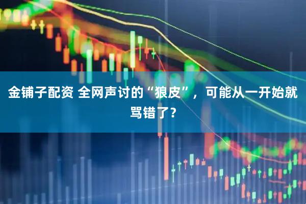 金铺子配资 全网声讨的“狼皮”，可能从一开始就骂错了？