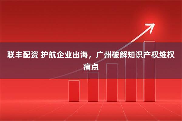 联丰配资 护航企业出海，广州破解知识产权维权痛点